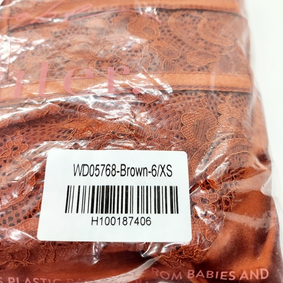 Hello Molly Swan Lake Maxi Dress Brown Size XS NWT - Picture 4 of 6